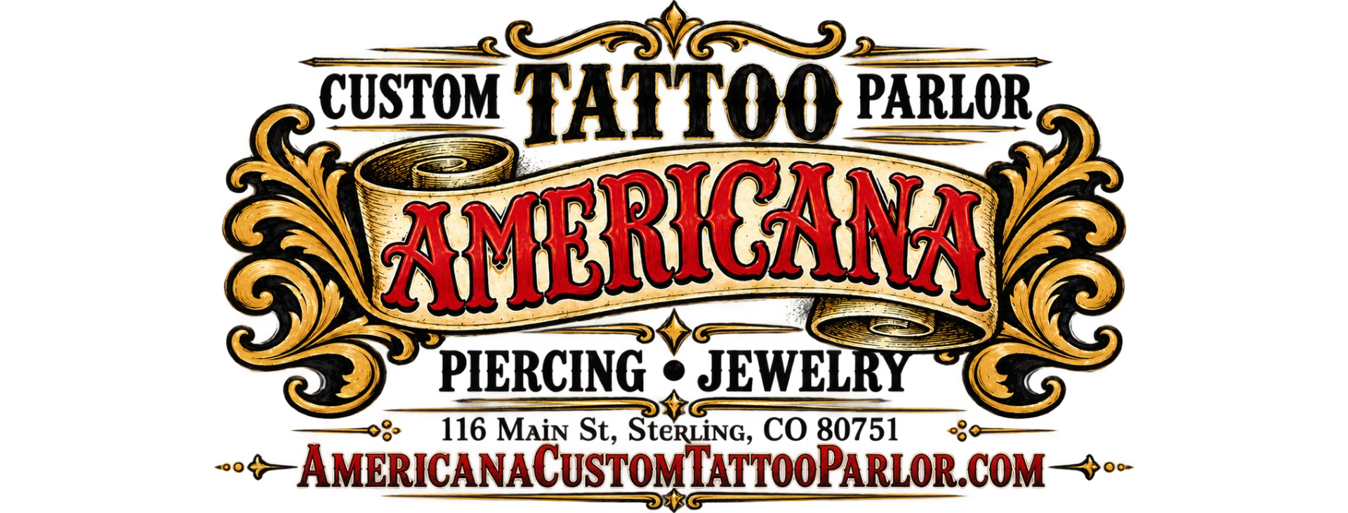 Americana Custom Tattoo Parlor original logo